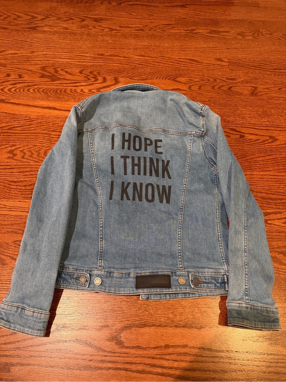 Zadig & Voltaire Blue Denim Jacket I Hope I Think I Know Women’s Size S